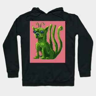 Green alien dog Hoodie